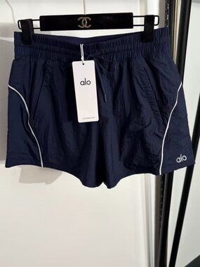 Alo Yoga Deep Navy Blue Drawstring Shorts